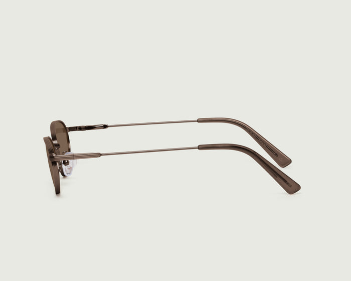 Portebello Adaptive::Marshall Anti-Radiation Glasses Oval Brown metal side