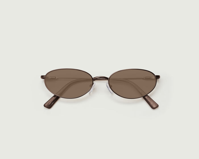 Portebello Adaptive::Marshall Anti-Radiation Glasses Oval Brown metal top
