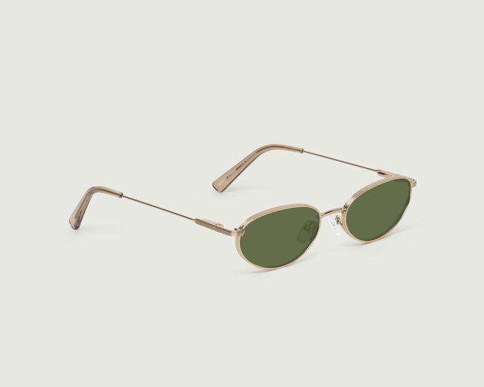 Gecko Adaptive::Marshall Anti-Radiation Glasses Oval gold  metal front diagonal