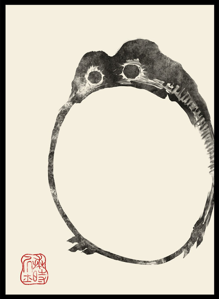 Matsumoto Hoji Japanese Frog (2 Black) Art Print_Sugar & Canvas