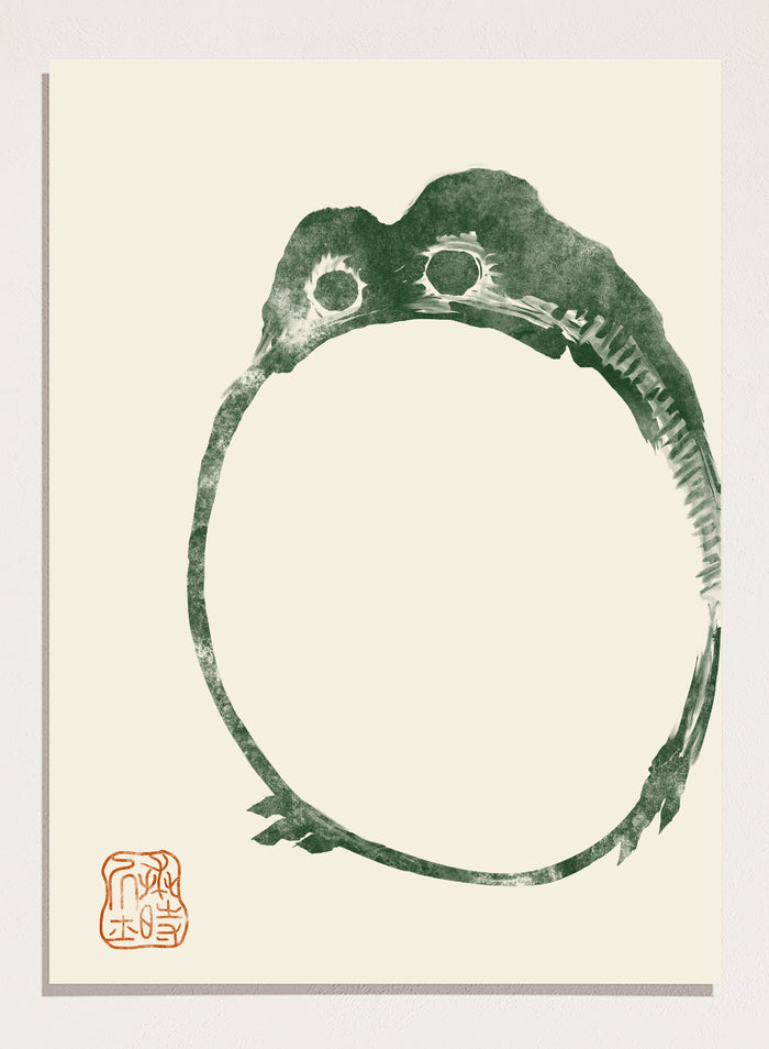 Matsumoto Hoji Japanese Frog (#2 Dark Green) Art Print