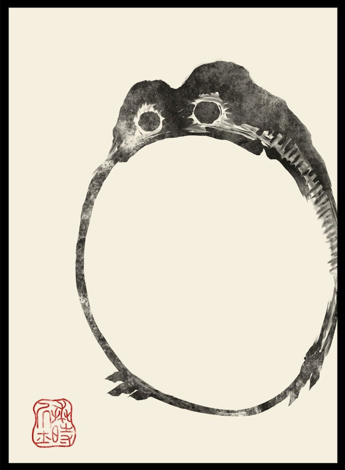 Matsumoto Hoji Japanese Frogs (Black) Set of 3 Art Prints_Sugar & Canvas_Matsumoto Hoji