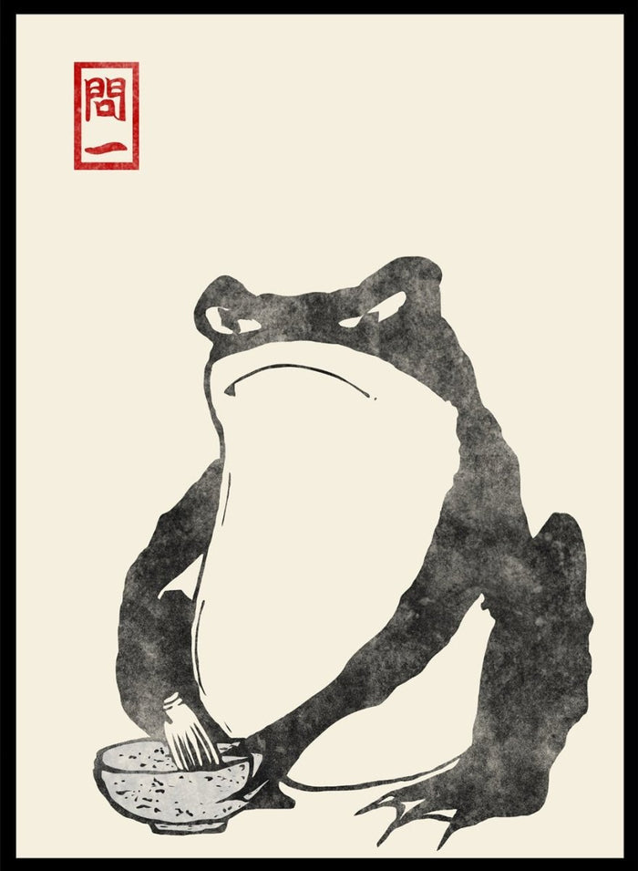 Matsumoto Hoji Japanese Frogs (Black) Set of 3 Art Prints_Sugar & Canvas_Matsumoto Hoji