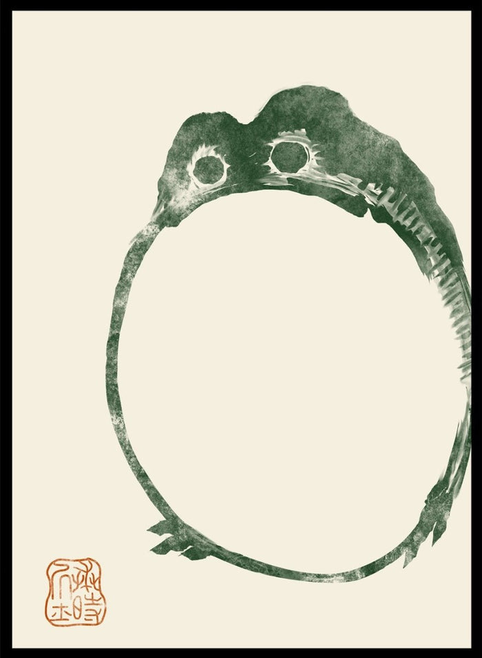 Matsumoto Hoji Japanese Frogs (Green) Set of 3 Art Prints_Sugar & Canvas_Matsumoto Hoji