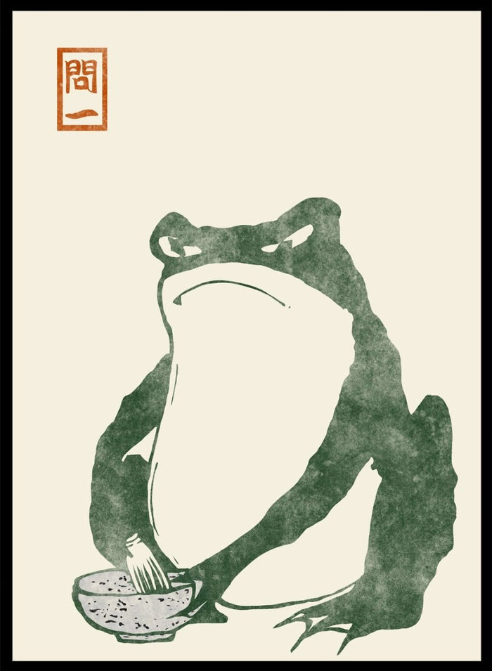 Matsumoto Hoji Japanese Frogs (Green) Set of 3 Art Prints_Sugar & Canvas_Matsumoto Hoji