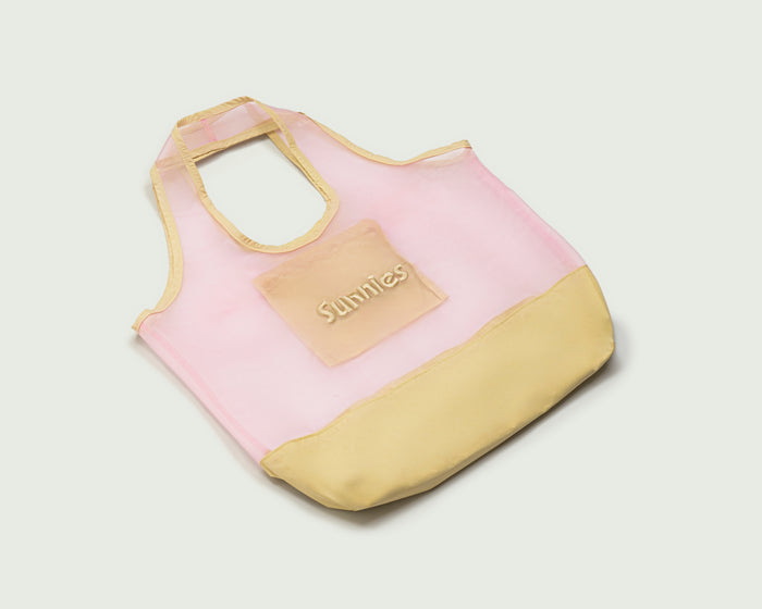 Candy-Floss::Mesh Tote  Pink  front diagonal