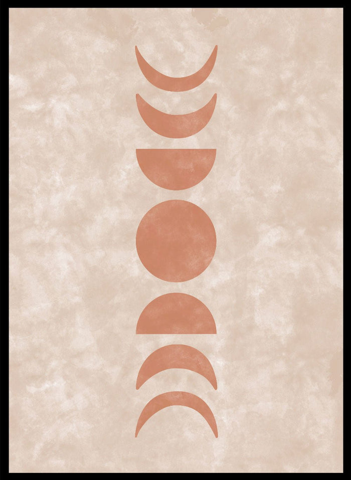 Mid - Century Moon Cycle Art Print_Sugar & Canvas