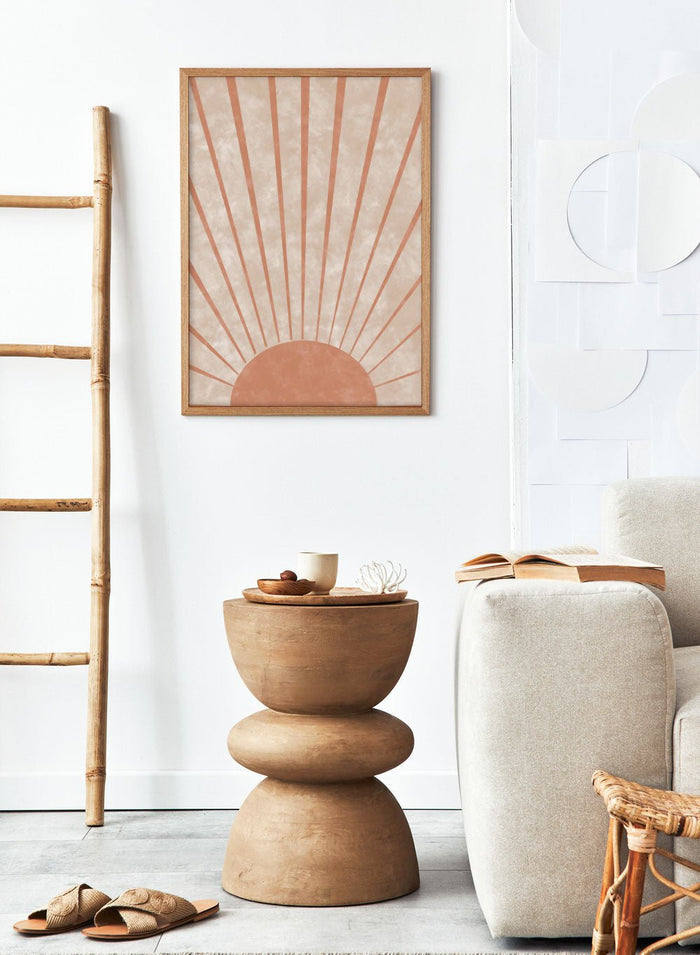 Mid - Century Sunburst Art Print_Sugar & Canvas