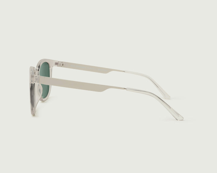 Champagne::Miles Sunglasses square clear recycled polyester side