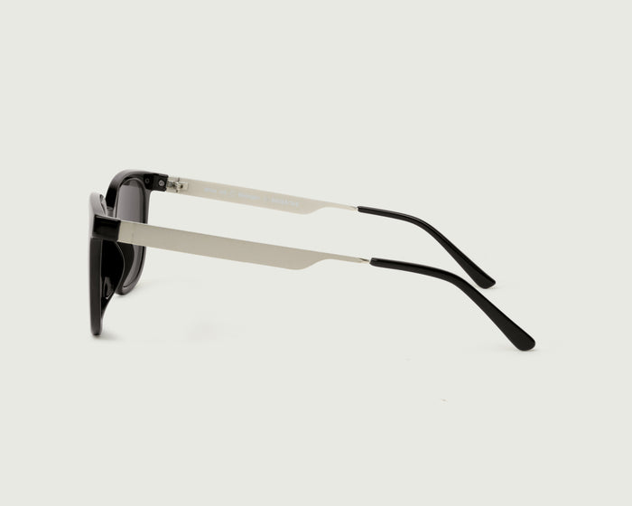 Ink::Miles Sunglasses square black recycled polyester side