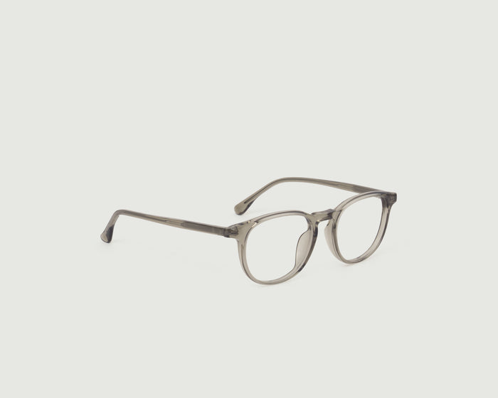 Bonsai::Miller Eyeglasses round Gray acetate front diagonal