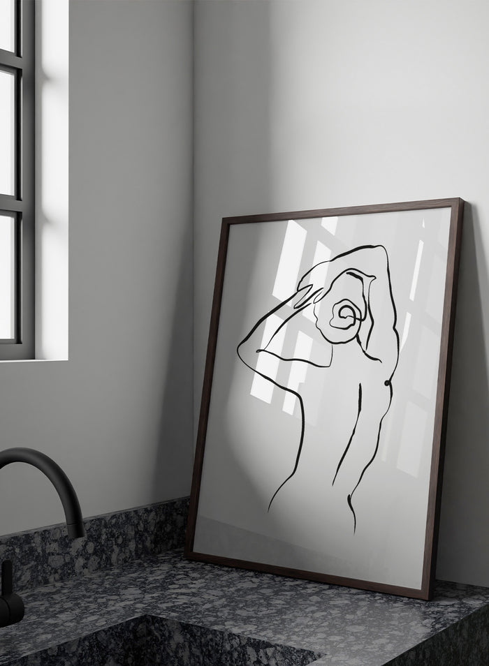 Minimalist Body Figure Line Art Print AB24