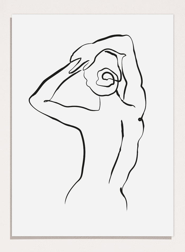 Minimalist Body Figure Line Art Print AB24