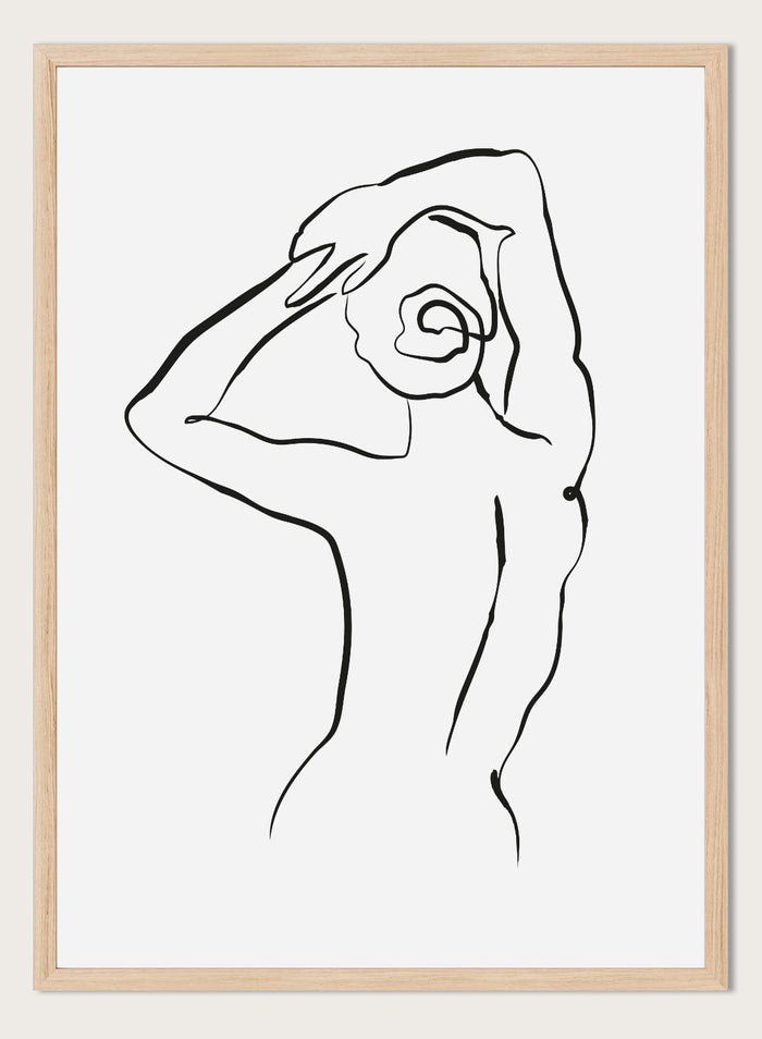 Minimalist Body Figure Line Art Print AB24