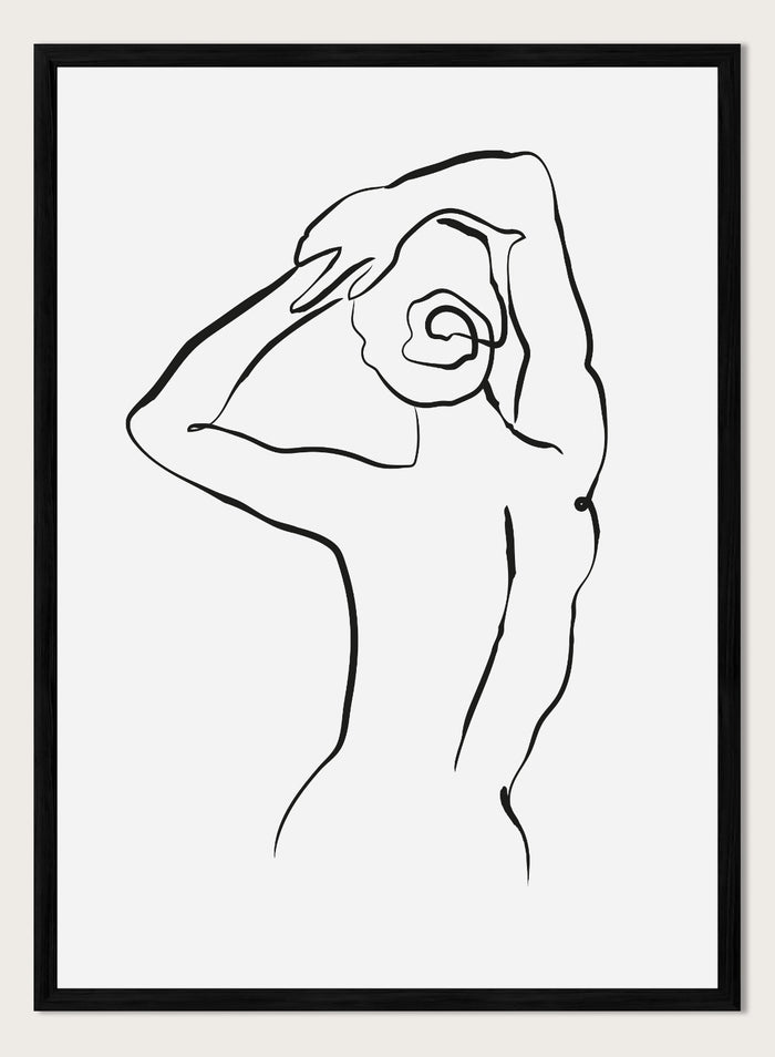 Minimalist Body Figure Line Art Print AB24