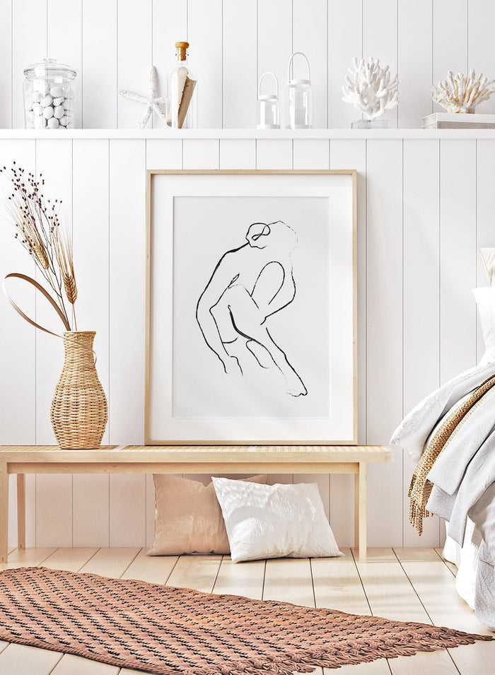 Minimalist Body Figure Line Art Print AB25_Sugar & Canvas