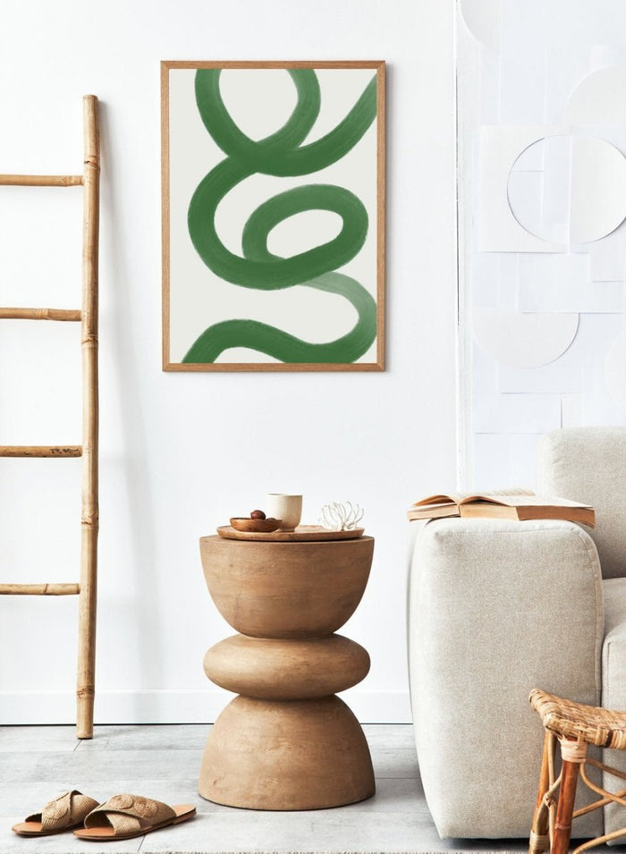 Minimalist Green Paint Brush Strokes Art Print AB22_Sugar & Canvas_Sugar & Canvas