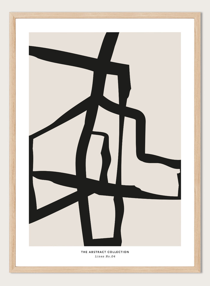 Minimalist Mid Century Modern Lines Art Print AB09