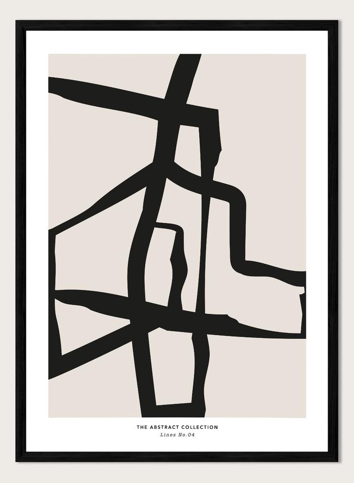 Minimalist Mid Century Modern Lines Art Print AB09