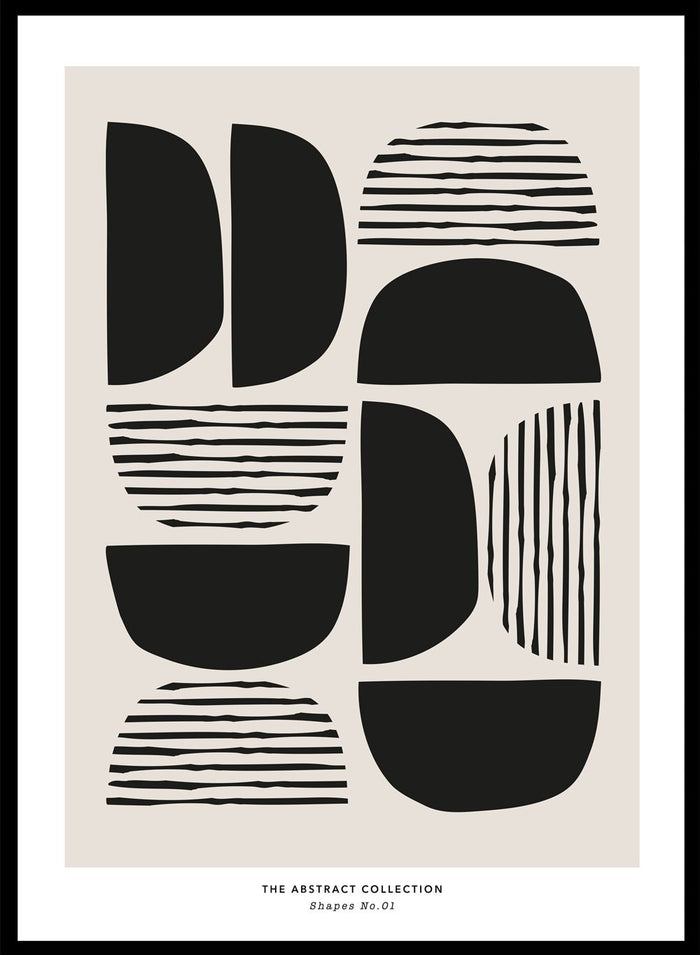 Minimalist Mid Century Modern Shapes Art Print AB10_Sugar & Canvas