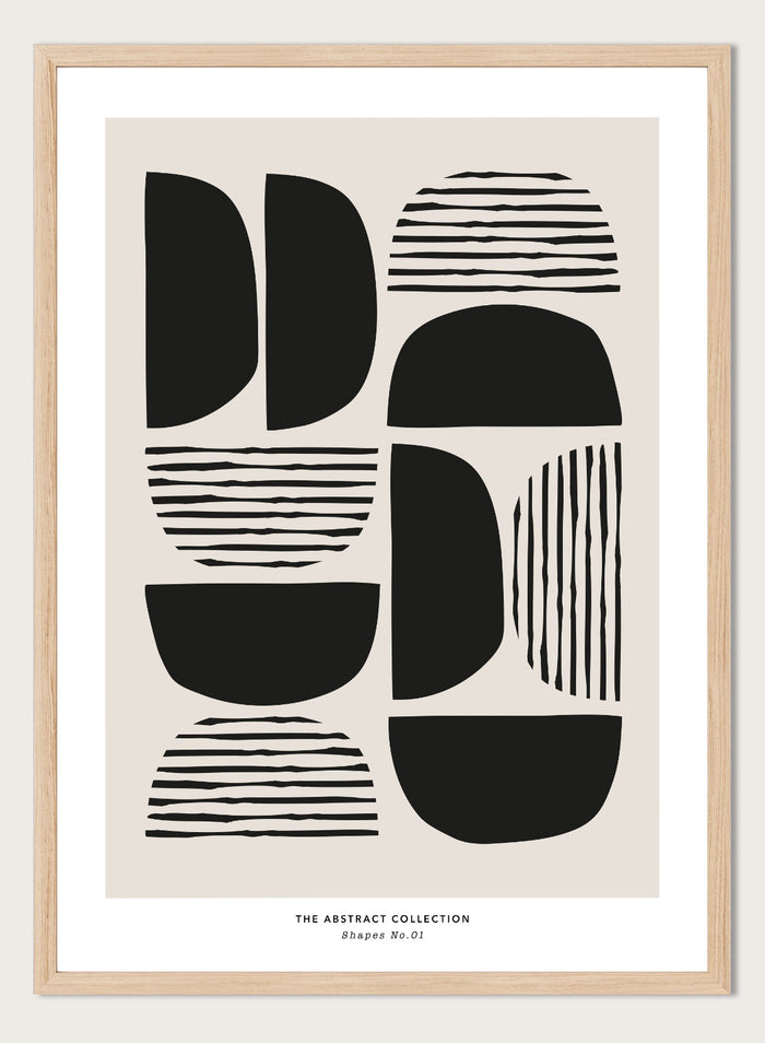 Minimalist Mid Century Modern Shapes Art Print AB10