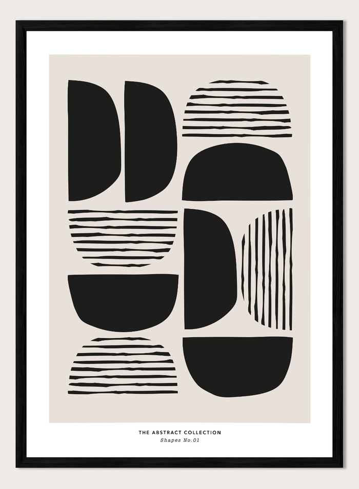 Minimalist Mid Century Modern Shapes Art Print AB10