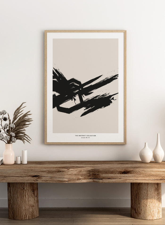Minimalist Paint Brush Strokes Art Print AB07