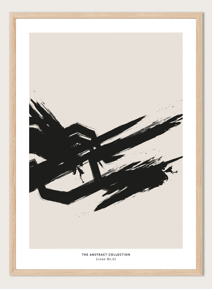 Minimalist Paint Brush Strokes Art Print AB07