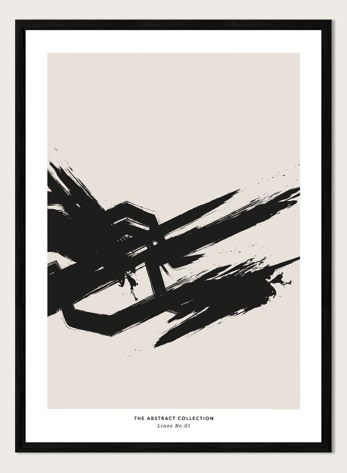 Minimalist Paint Brush Strokes Art Print AB07