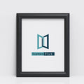 Black picture and poster frame featuring the Frames Plus logo on a clean white background.