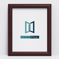 Minimo Range Mahogany Picture, Photo & Poster Frame with FramesPlus insert, front view