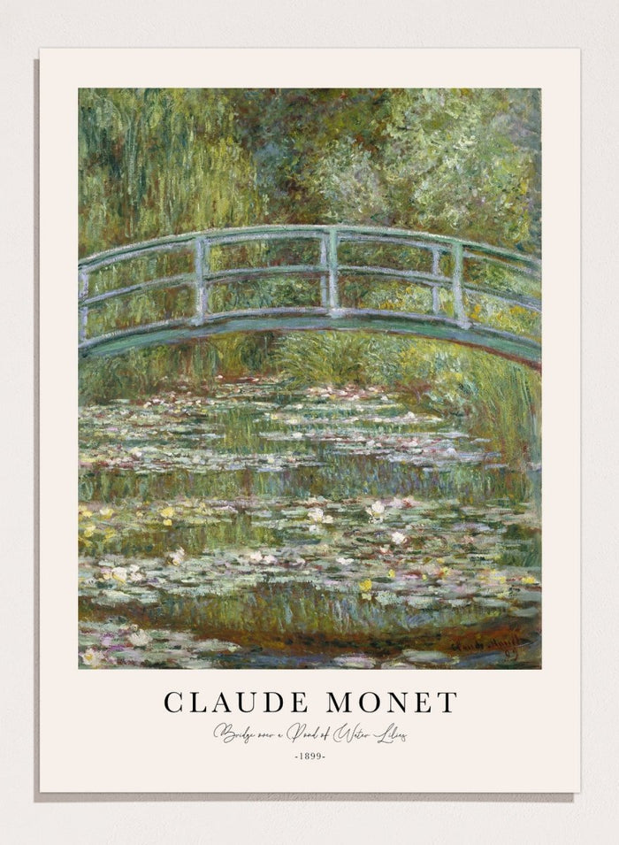 Monet Bridge over a Pond of Water Lilies 1899 Print N71_Sugar & Canvas_Claude Monet