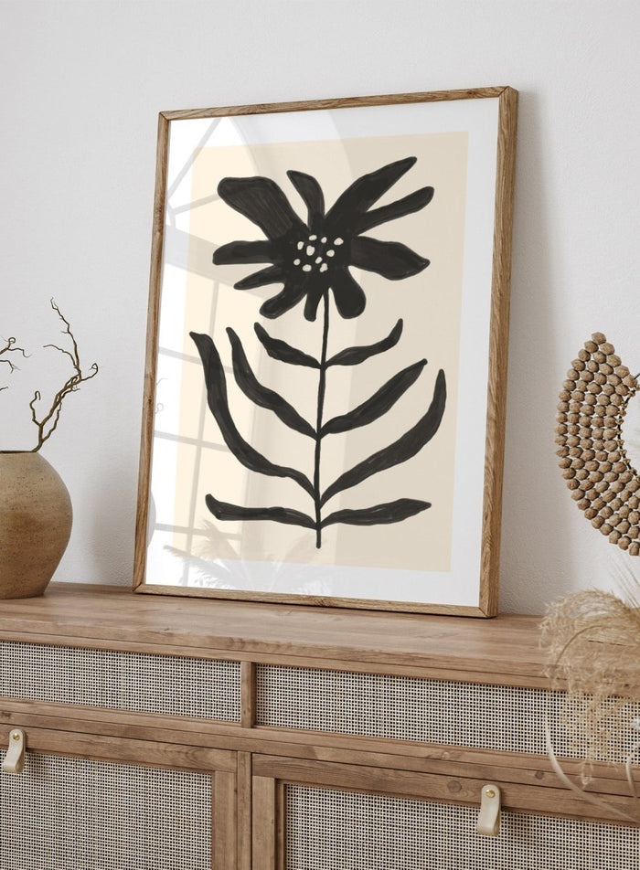 'Monochrome Flora' Aesthetic Art Print_Sugar & Canvas_Sugar & Canvas