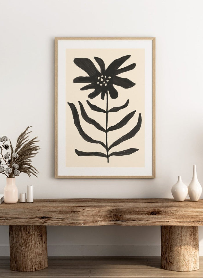 'Monochrome Flora' Aesthetic Art Print_Sugar & Canvas_Sugar & Canvas