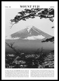Mount Fuji Black and White Travel Art Print_Sugar & Canvas_Sugar & Canvas