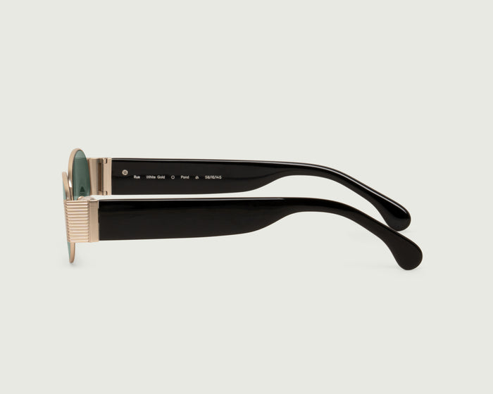 White Gold Pond::Moya Sunglasses cateye Gold metal side