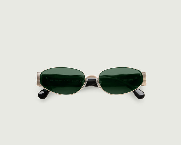 White Gold Pond::Moya Sunglasses cateye Gold metal top