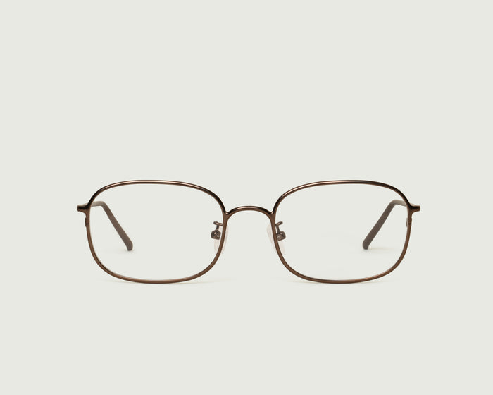 Brass::Nami Eyeglasses square Brown metal front
