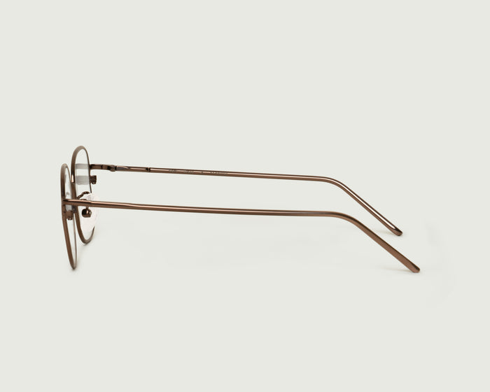 Brass::Nami Eyeglasses square Brown metal side