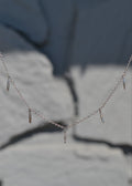 Natural Diamond Dangle Station Necklace