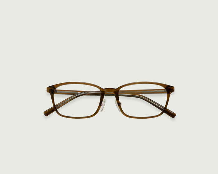 Amber Brown::Neal+ Eyeglasses rectangle brown  plant-based plastic top