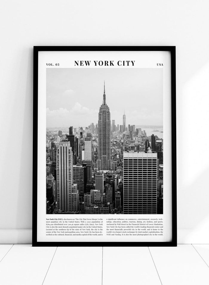 New York City Black and White Travel Art Print_Sugar & Canvas_Sugar & Canvas