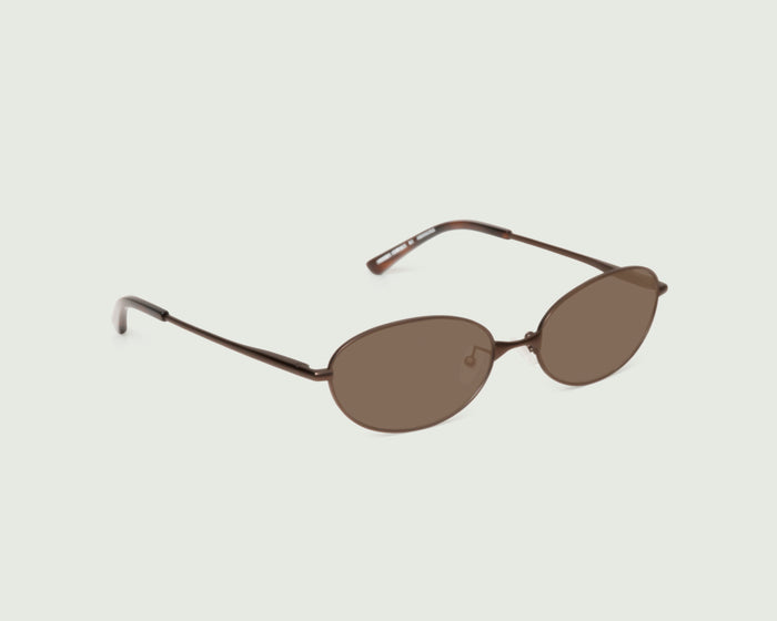 Portobello Adaptive::Nia Eyeglasses Oval Brown metal front diagonal