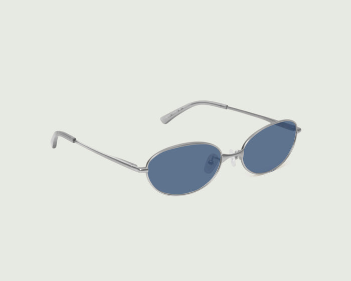 Robin Adaptive::Nia Eyeglasses Oval Silver metal front diagonal