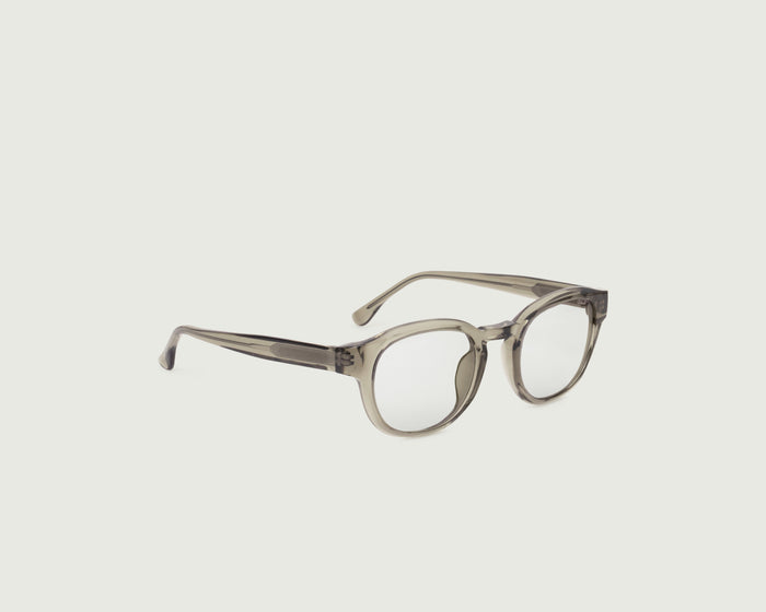 Bonsai::Nobi Eyeglasses round Gray acetate front diagonal