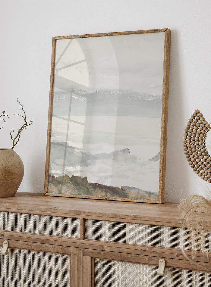 "Ocean Seen from a Cliff, Prout’s Neck, Maine" Art Print