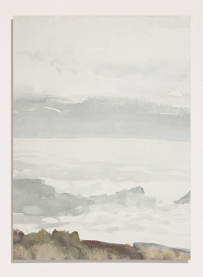 "Ocean Seen from a Cliff, Prout’s Neck, Maine" Art Print