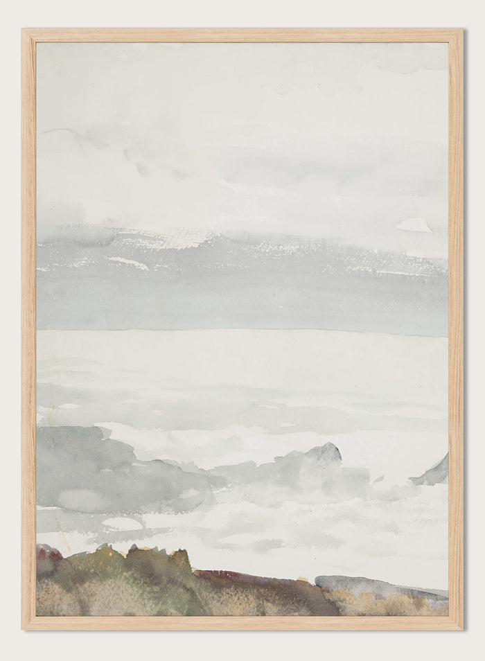 "Ocean Seen from a Cliff, Prout’s Neck, Maine" Art Print