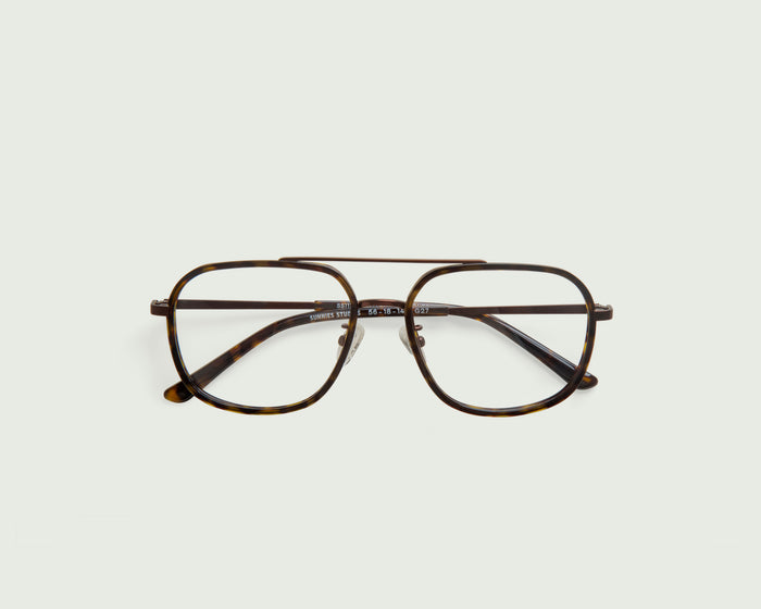 Bronze Tort::Octavio Eyeglasses pilot tort metal top