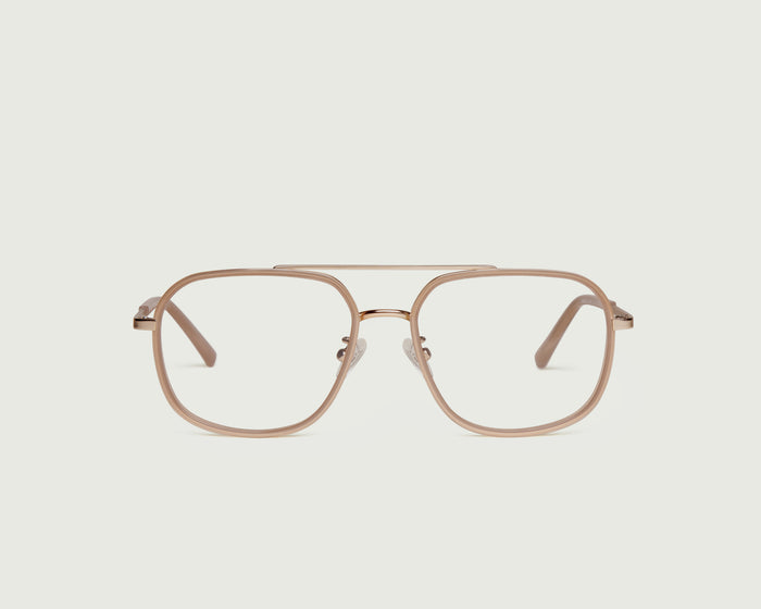 Toasted Peach::Octavio Eyeglasses pilot nude metal front
